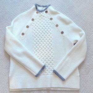 Ann Taylor Fisherman’s Sweater with Button Detail